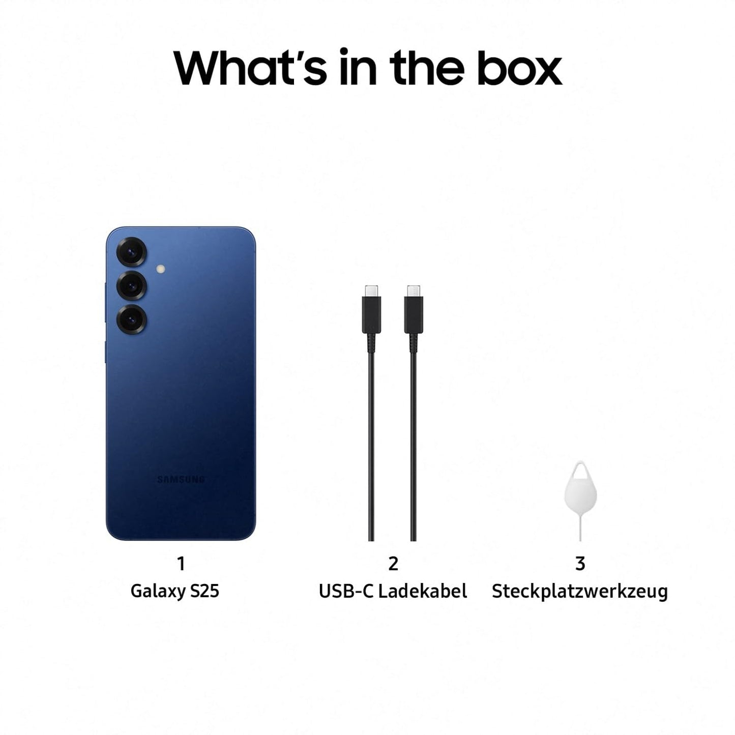 Samsung Galaxy S25 AI Smartphone mit Galaxy AI, Ohne Vertrag, Handy mit Android, 12 GB RAM, 256 GB Speicher, 50-MP-Kamera, Navy, 3 Jahre Herstellergarantie [Exklusiv auf Amazon]