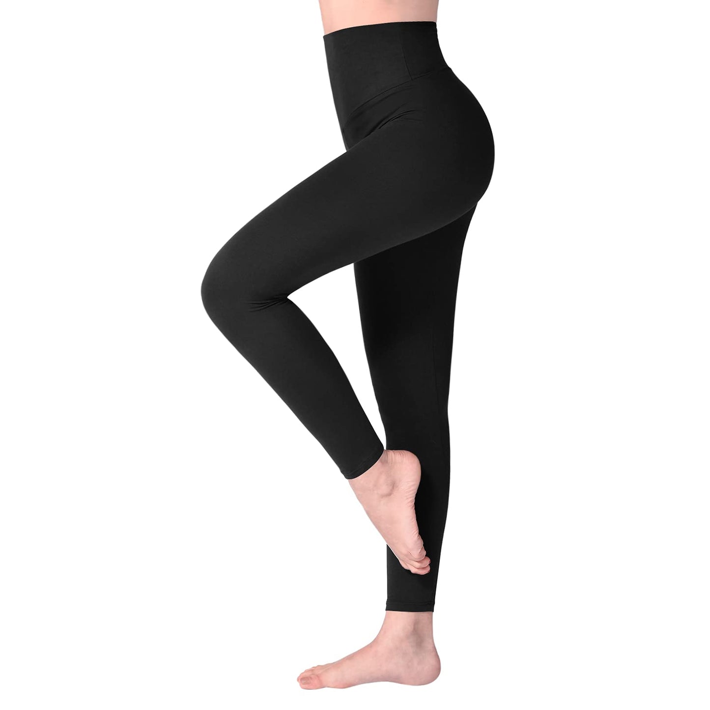 SINOPHANT Leggings Damen High Waist - Blickdicht Leggins mit Bauchkontrolle für Sport Yoga Gym(1 Schwarz,XXL)