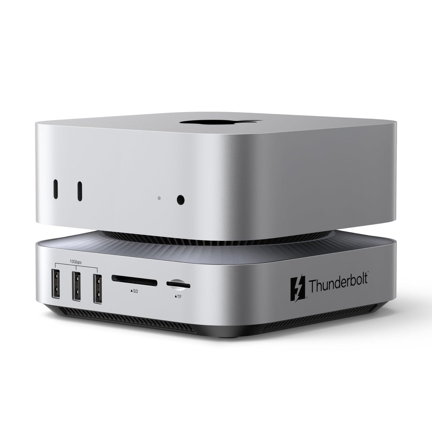 UGREEN Maxidok Thunderbolt 5 Mac mini Dock, Revodok 10-in-1 TBT5 Docking Station, 120Gbps Datentransfer, 8TB M.2 NVMe SSD, Single 8K/ Dual 6K@60Hz, SD/TF 4.0, Kühlsystem für Mac mini M4/M4 Pro