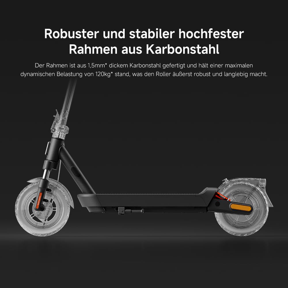 Xiaomi 5 Max E-Scooter mit Straßenzulassung (max. 20km/h, bis zu 60km Reichweite & 22% Steigung, Federung vorne & hinten, 10" Luftreifen, Blinker, Dual-Bremssystem, Traktionskontroll-System, App)