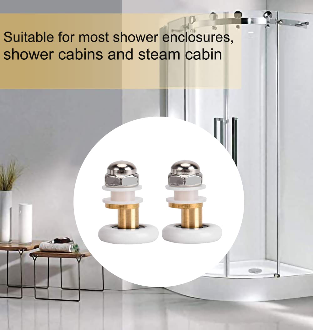 Duschkabine Rollen 25mm Schiebetür Nylon Ersatzrollen 8 Stück Set