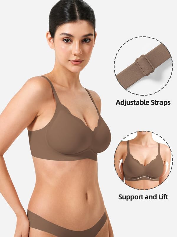 Damen Bügelloser Push-Up-BH – Nahtlos & Maximale Stütze
