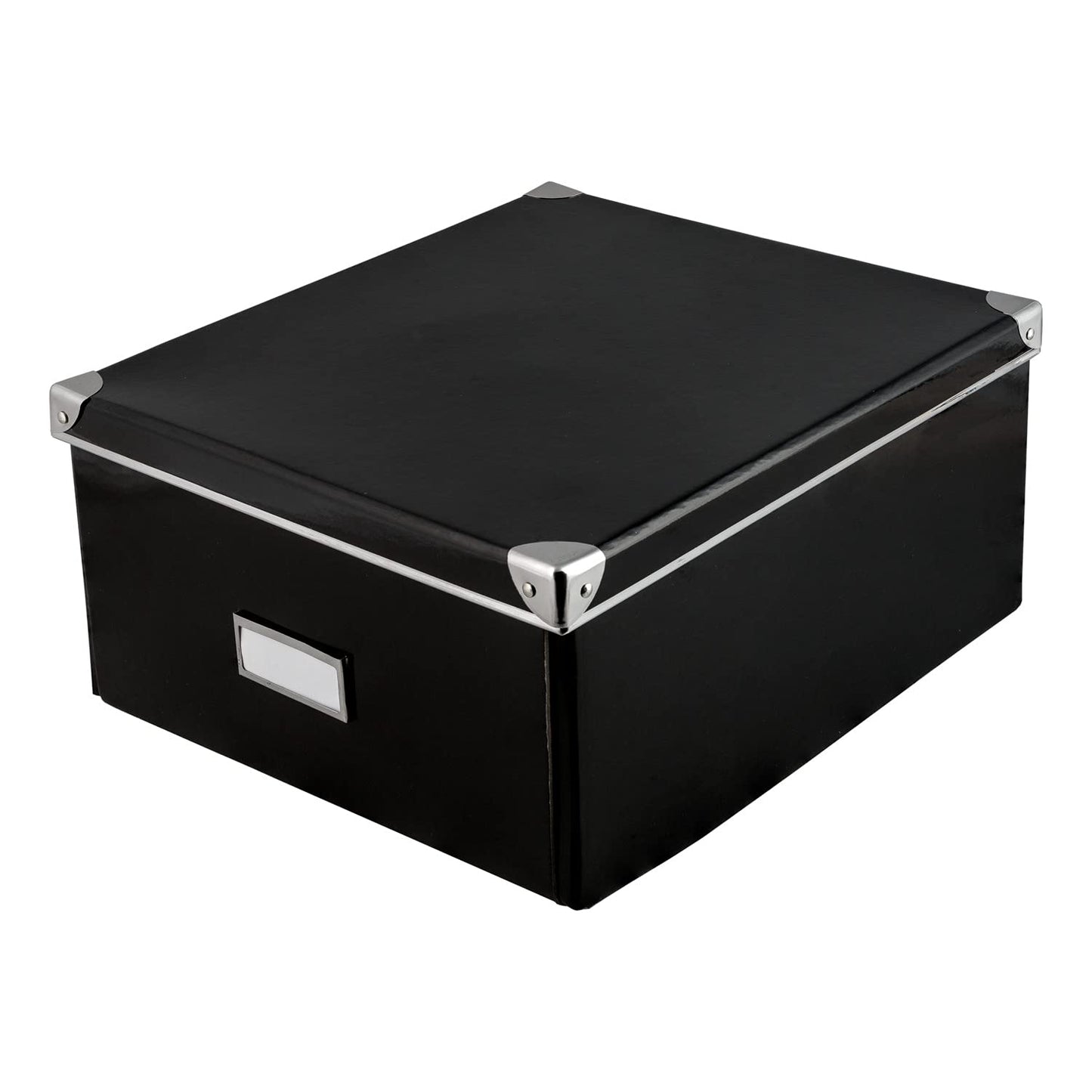 Idena Klappbare Aufbewahrungsbox Schwarz 36x28x17cm für Büro