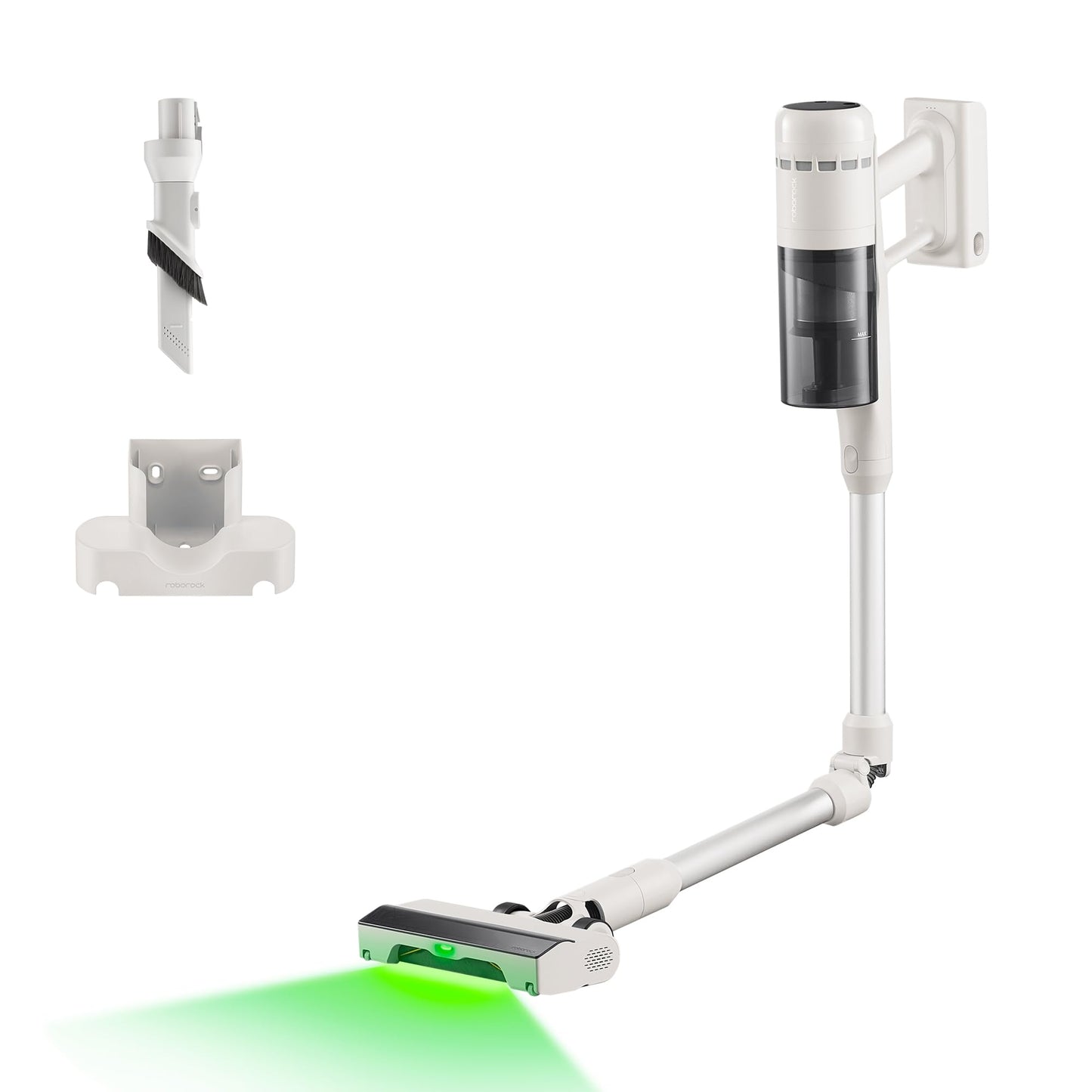 roborock H60 Akku Staubsauger, 27000Pa/300W/60 Min Akkusauger, 90° Flexibles Rohr, Staubsauger Kabellos, stielstaubsauger mit Anti-Tangle Bürste für Teppiche, Hartböden, Tierhaare, Auto