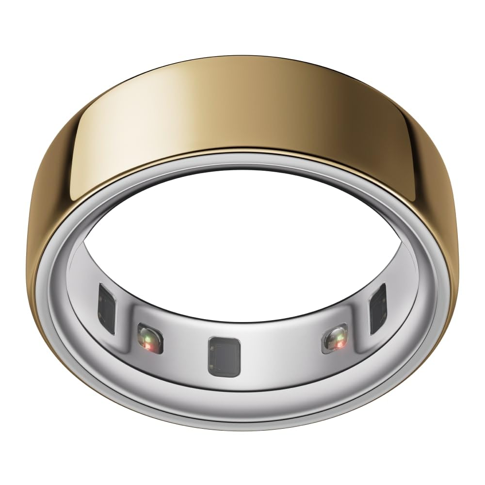 Oura Ring 4 – Gold – Größe 8 – Smart-Ring – Oura Ring 4 Größenprobier-Set zur Größenbestimmung – Wearable fürs Schlaf-Tracking – Herzfrequenz – Fitness-Tracker – Bis zu 8 Tage Akkulaufzeit