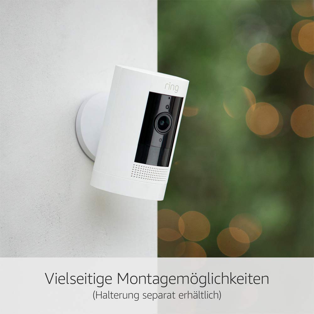 Ring Akku-Außenkamera (Stick Up Cam) + Ring Innenkamera