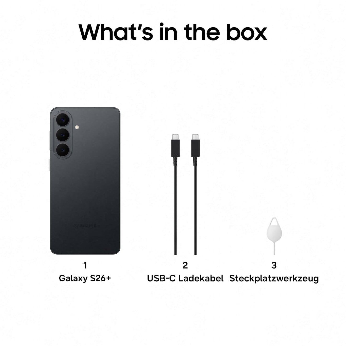 Samsung Galaxy S26+ AI Smartphone mit Galaxy AI, Ohne Vertrag, Handy mit Android, 12 GB RAM, 512 GB Speicher, AP Prozessor, 50 MP, Black, 3 Jahre Herstellergarantie [Exklusiv auf Amazon]