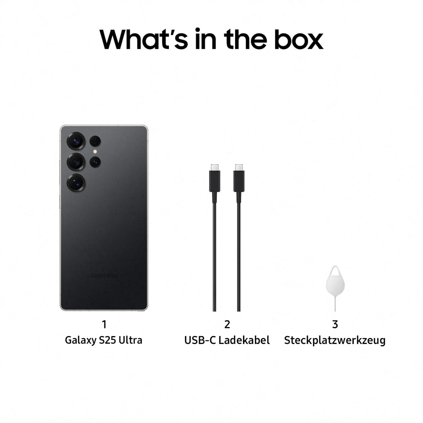 Samsung Galaxy S25 Ultra AI Smartphone mit Galaxy AI, Ohne Vertrag, Handy mit Android, 12 GB RAM, 256 GB Speicher, 200-MP-Kamera, Titanium Black, 3 Jahre Herstellergarantie [Exklusiv auf Amazon]