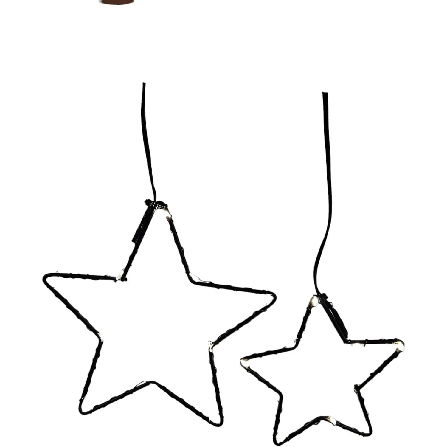 Sternenvorhang Lichterkette LED Timer Batterie 80x85 cm