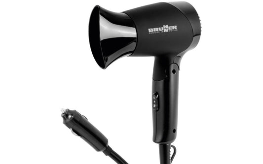 Haartrockner Monsun 12V Reise Fön mit Klappgriff und Zigarettenanzünder Stecker-Camping Pantheratec