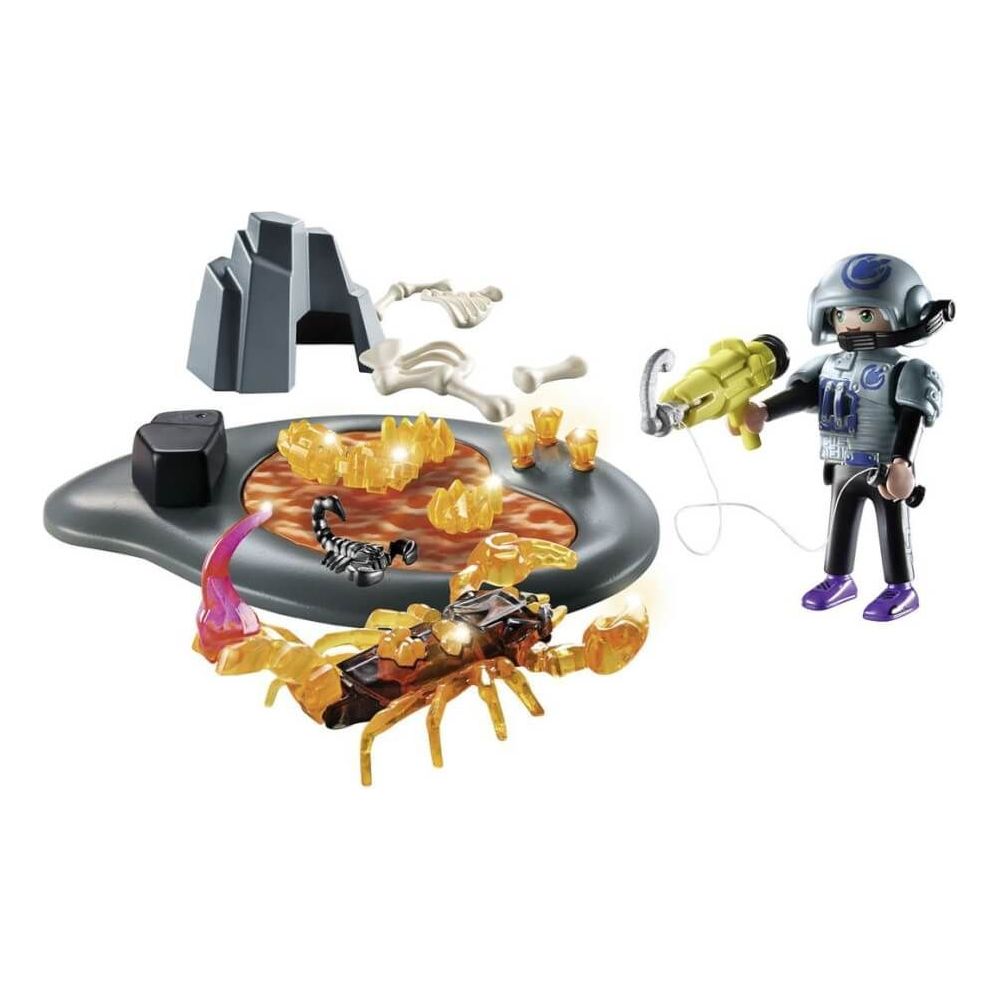 PLAYMOBIL Dino Rise: Feuerskorpion & Ian Action-Set ab 5 Jahren