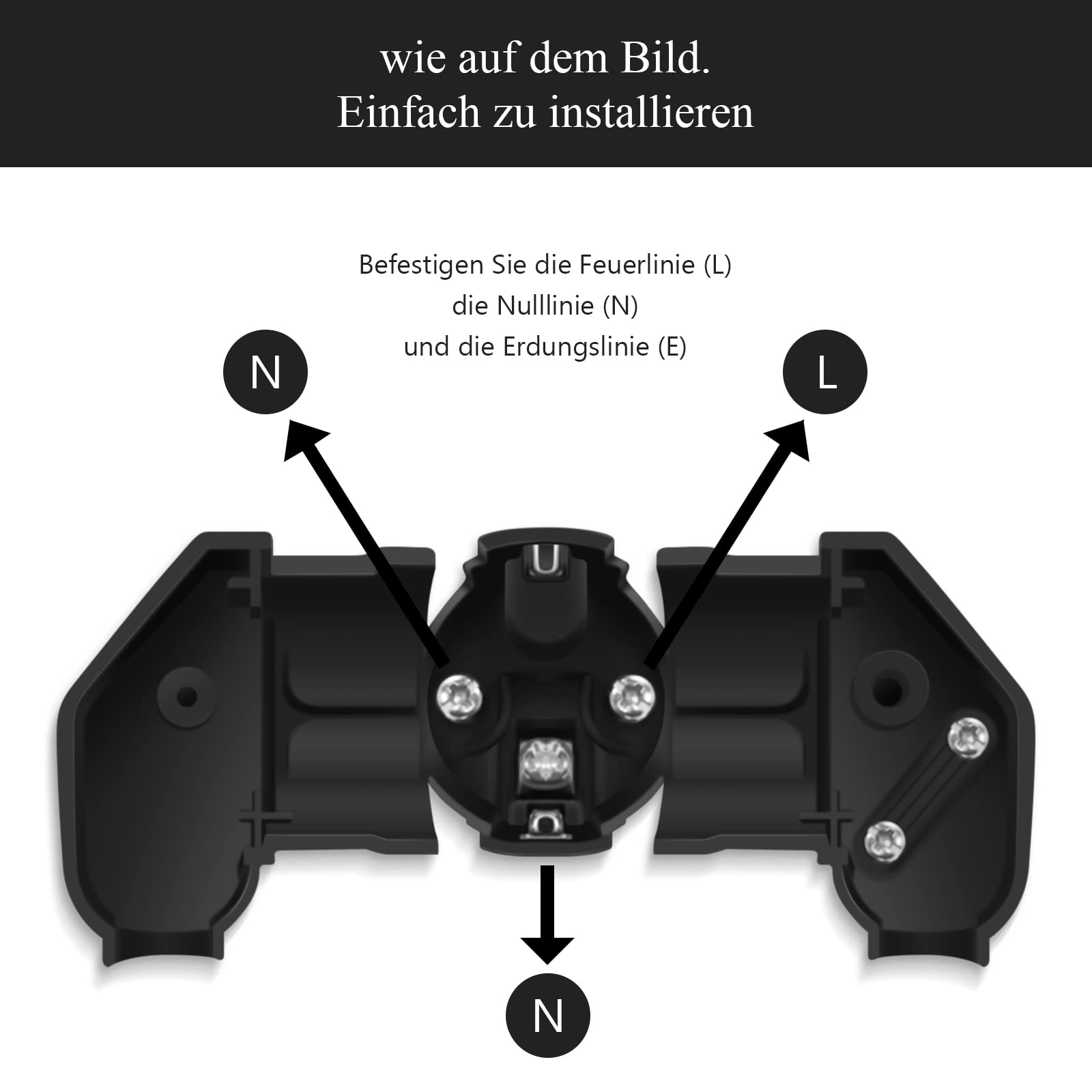 Schuko Stecker Winkelstecker Schutzkontaktstecker 2 Stück Schwarz 250V 16A-PABANCE