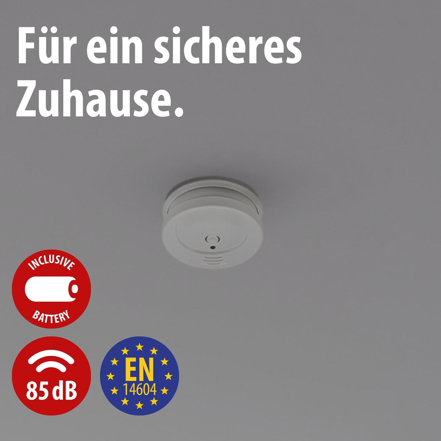 Rauchmelder mit austauschbarer Batterie gepruefte Sicherheit Heim