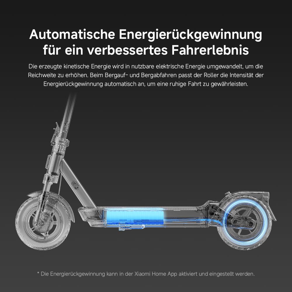 Xiaomi 5 Max E-Scooter mit Straßenzulassung (max. 20km/h, bis zu 60km Reichweite & 22% Steigung, Federung vorne & hinten, 10" Luftreifen, Blinker, Dual-Bremssystem, Traktionskontroll-System, App)
