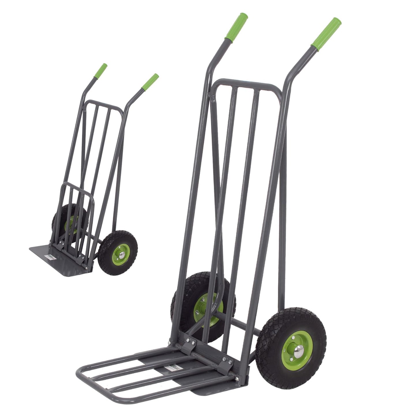 TRUTZHOLM Paketkarre mit extra Ladefläche 42 cm Traglast 250 kg Stahlrahmen klappbar Sackkarre Stapelkarre