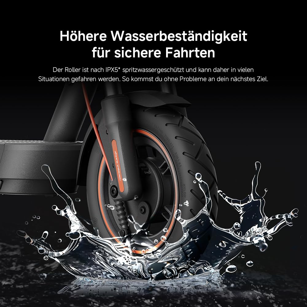 Xiaomi 5 Max E-Scooter mit Straßenzulassung (max. 20km/h, bis zu 60km Reichweite & 22% Steigung, Federung vorne & hinten, 10" Luftreifen, Blinker, Dual-Bremssystem, Traktionskontroll-System, App)