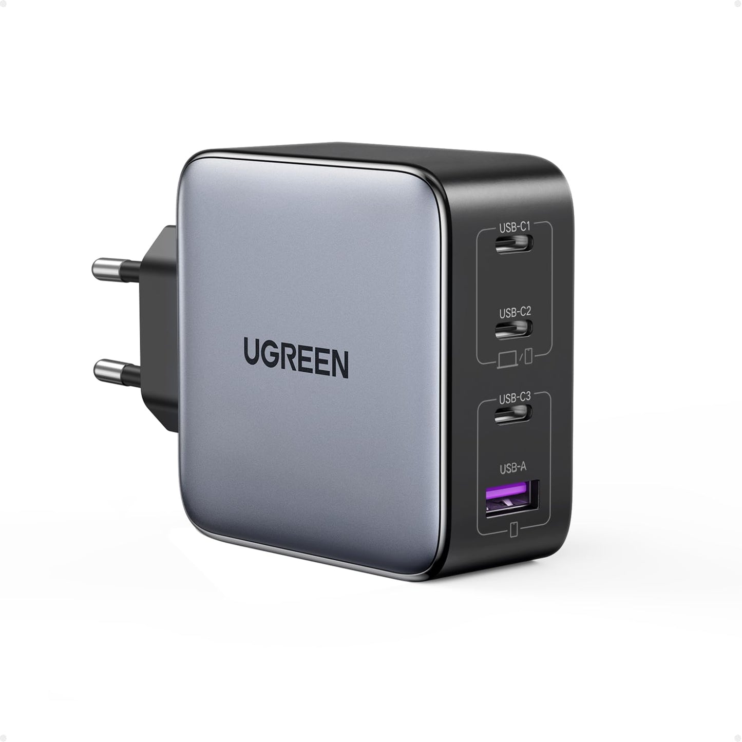 UGREEN Nexode 100W USB C Ladegerät 4 Ports Netzteil GaN Charger PD Schnellladegerät kompatibel mit MacBook Pro, iPhone 17-8 Serien, iPad Serien, Galaxy S25 Ultra, S24+ usw