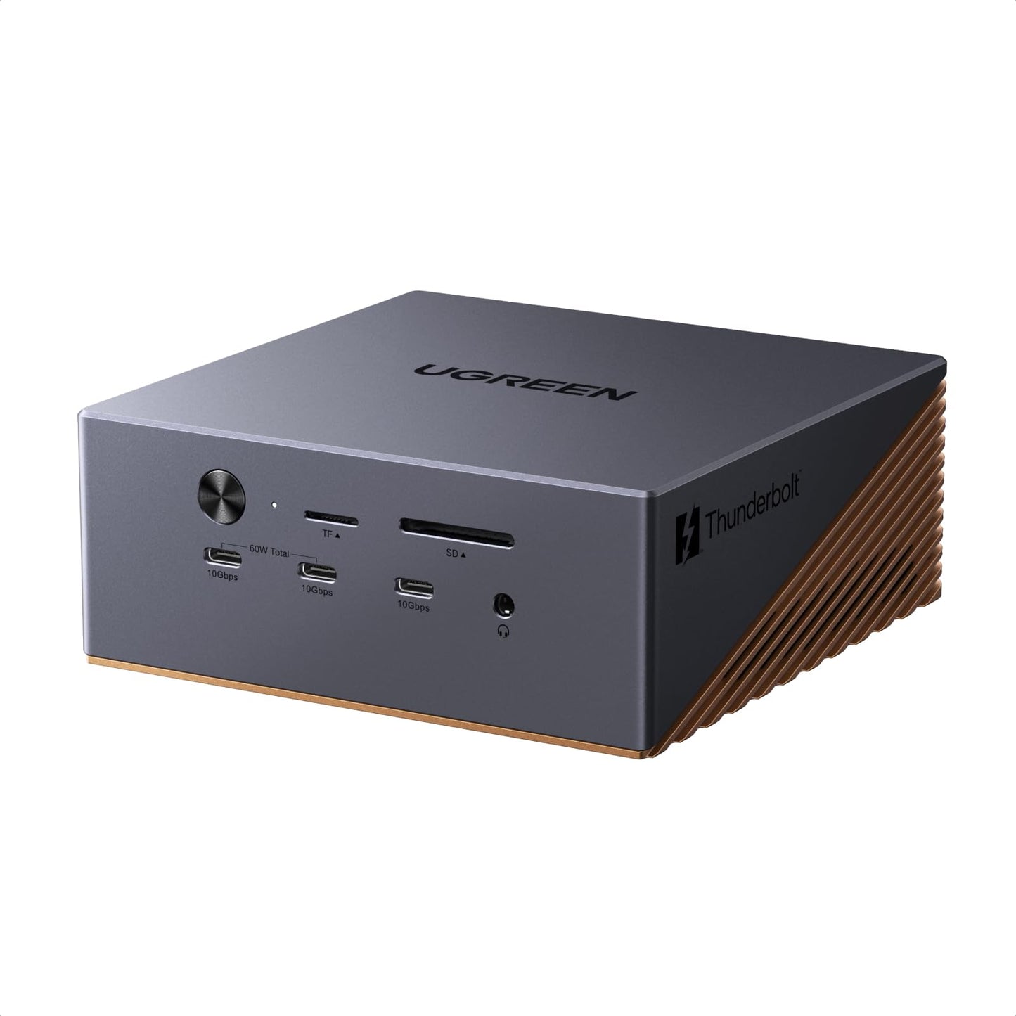 UGREEN Maxidok Thunderbolt 5 Docking Station, Revodok 17-in-1 TBT5 Dock, 120Gbps Datentransfer, 8TB M.2 NVMe SSD, Single 8K/Dual 6K@60Hz, 140W Aufladen, 2.5GbE, Kühlsystem für TBT5/4-Laptops
