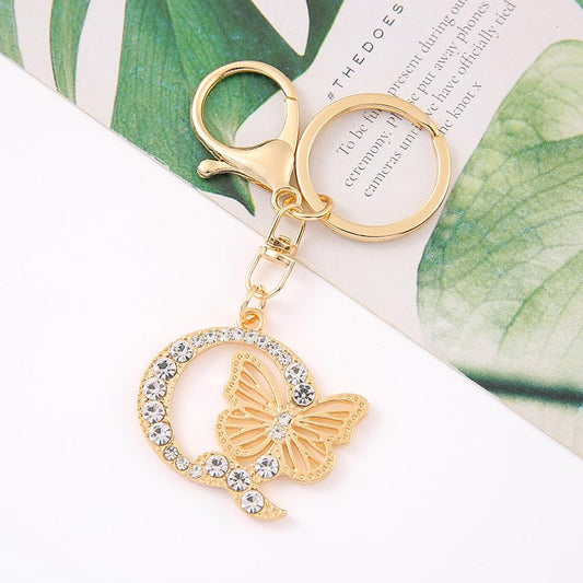 Praktischer Schlüsselanhänger mit Lippenstifthalter und Spiegel