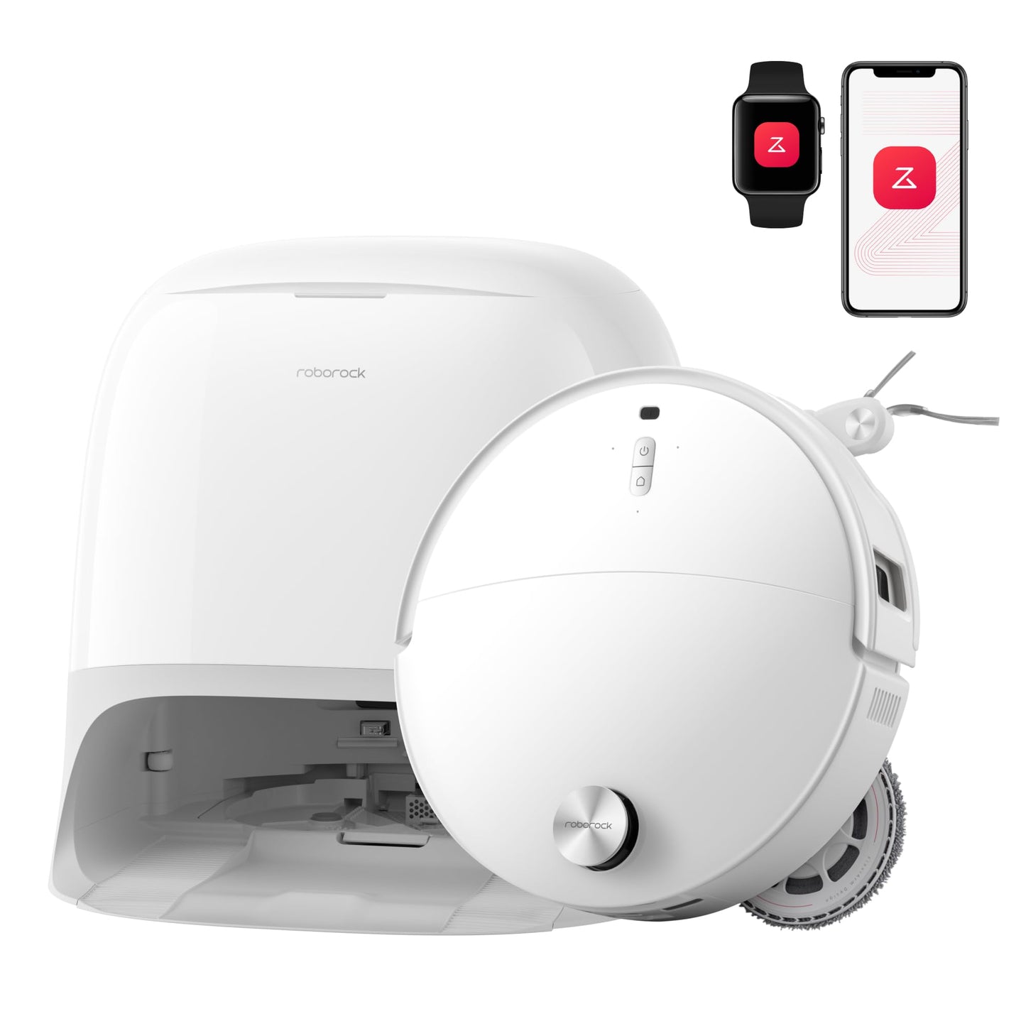roborock Qrevo Curv 2 Pro Saugroboter mit Wischfunktion&Hebarem Wischmopp, 25.000 Pa HyperForce Saugkraft, Dual Anti-Tangle-System, 100°C Heißwasser-Moppwäsche, Reactive Al-Hinderniserkennung (Weiß)