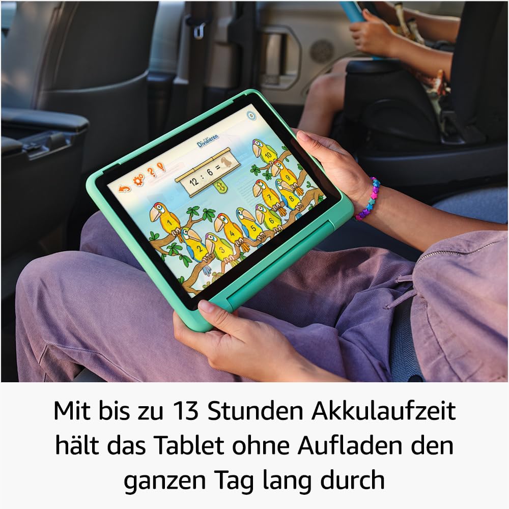 Fire HD 10 Kids Pro-Tablet (Neueste Generation), für Kinder ab dem Grundschulalter | 10-Zoll-Display, lange Akkulaufzeit, Kindersicherung und dünne Hülle | Version 2023, 32 GB, Happy-Day-Design