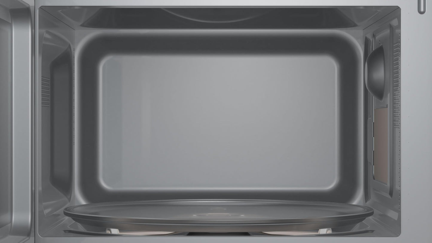 Bosch BFL623MB4 Serie 2 Einbau-Mikrowelle, 38 x 60 cm, 20 L, 800W, AutoPilot 7 Programme, QuickStart, LED-Display, hydrolytische Reinigung, Schwarzglas
