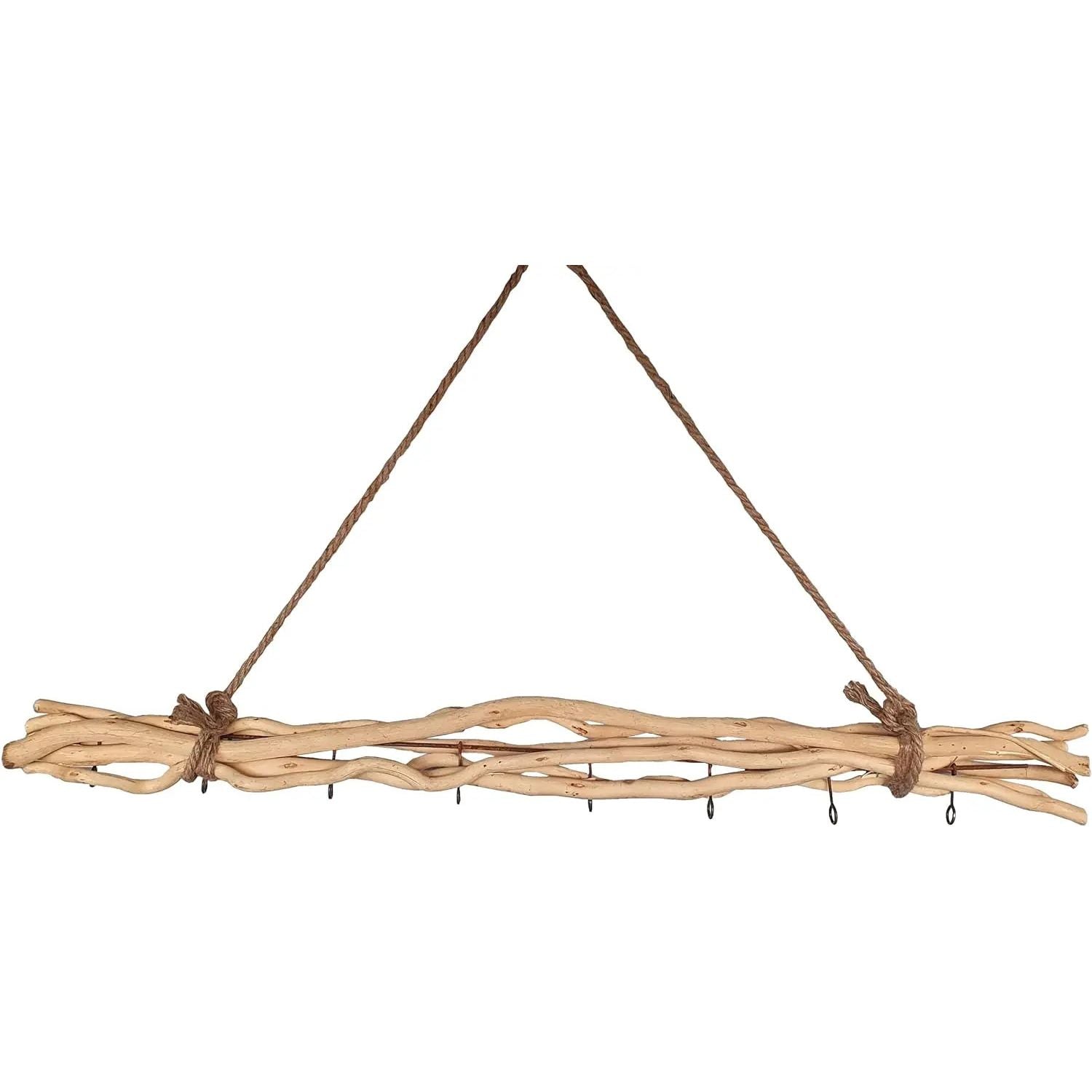 Dekozweige Holz 8 Haken Fensterdeko Hängeast Weide Äste braun Hängezweige 80 cm