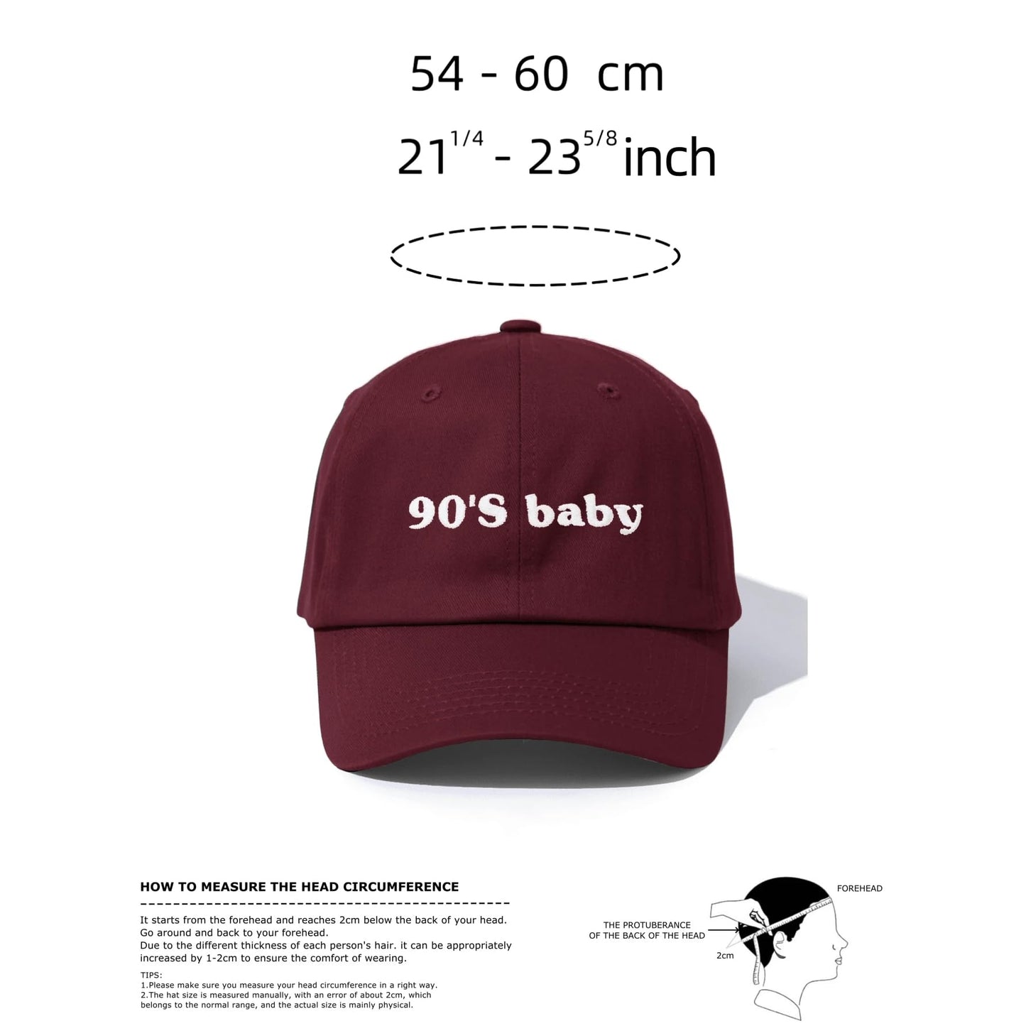 Verstellbare Baby Baseballkappe mit klassischem Sportriemen