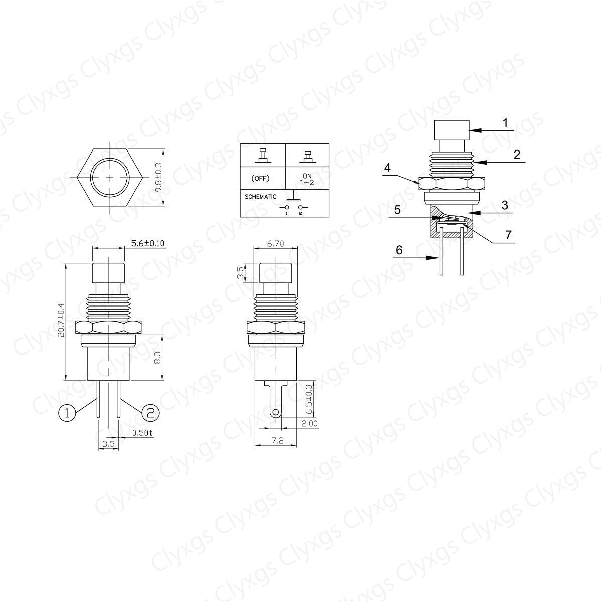 16 Stück Mini Druckschalter vorverdrahtet und 4 Mini Kippschalter für Arduino-GTIWUNG