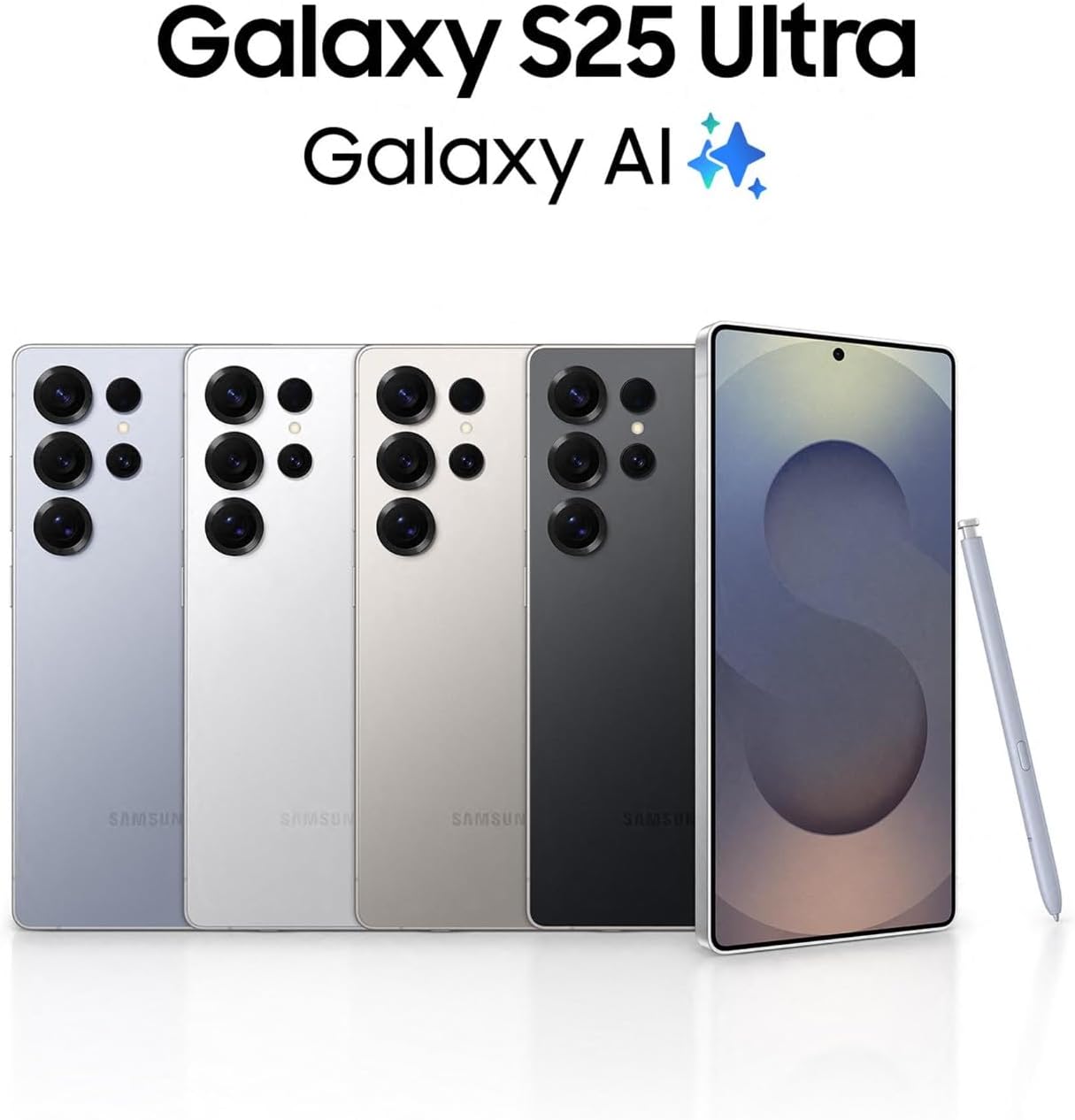 Samsung Galaxy S25 Ultra AI Smartphone mit Galaxy AI, Ohne Vertrag, Handy mit Android, 12 GB RAM, 256 GB Speicher, 200-MP-Kamera, Titanium Black, 3 Jahre Herstellergarantie [Exklusiv auf Amazon]