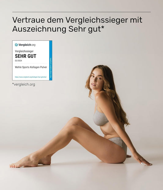 Collagen Pulver 1 kg – Kollagenhydrolysat Peptide Typ I, II & III – Geschmacksneutrales Eiweißpulver – Made in Germany – Wehle Sports (1000g (1er Pack)) - Verpackung kann variieren.