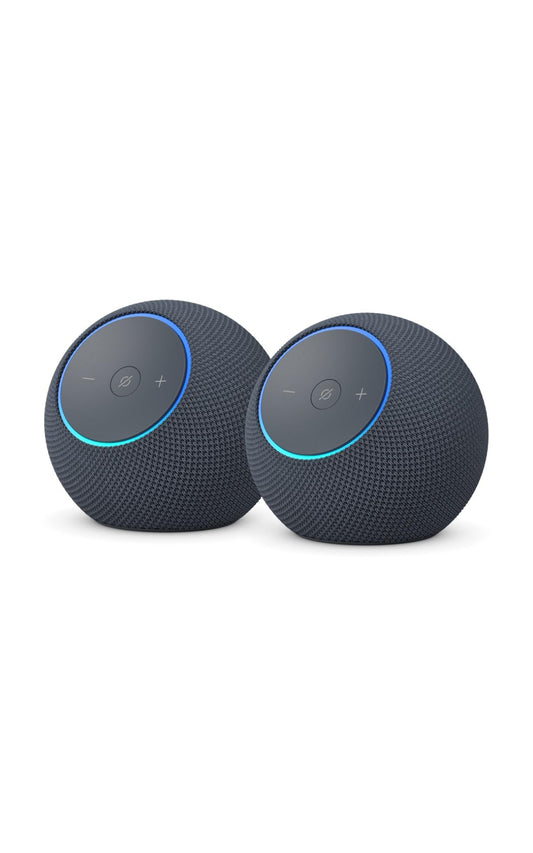 Amazon Echo Dot Max (neueste Generation), Lautsprecher mit raumfüllendem Klang und integriertem Smart-Home-Hub, Graphit, mit Alexa+ Early Access (Packung mit 2)