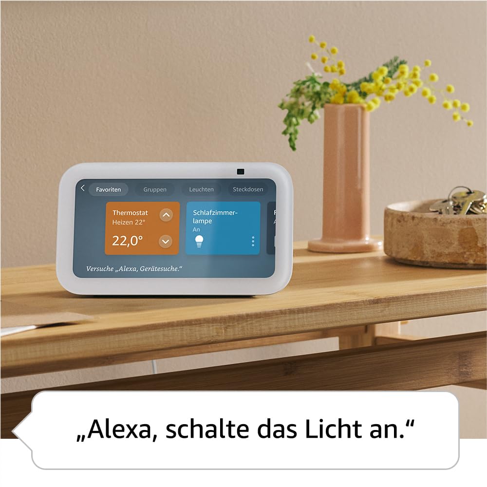 Echo Show 5 (Neueste Generation) | Kompakter smarter Touchscreen zum Steuern deines Smart Homes und mehr | Graublau, mit Alexa+ Early Access (Packung mit 2)