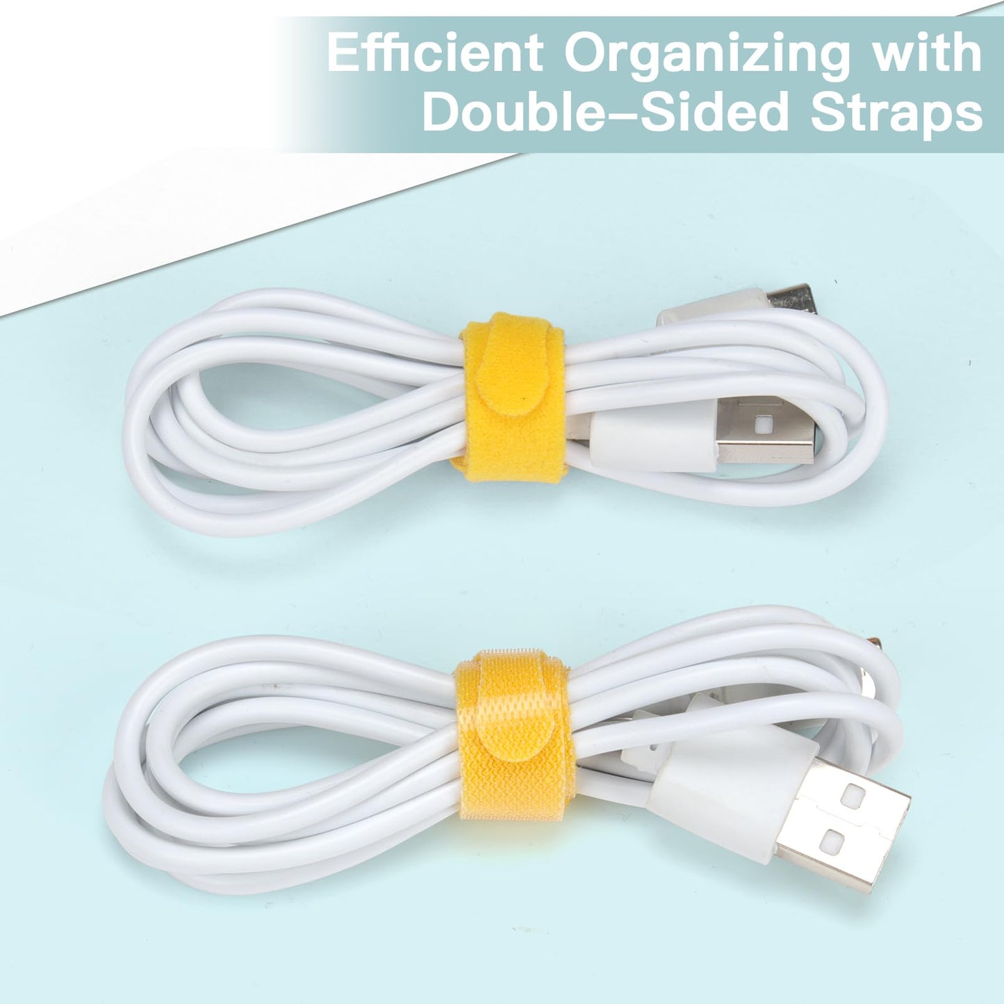 120 Stück Wiederverwendbare Nylon Kabelbinder mit Klettverschluss in 6 Farben-Zivacate