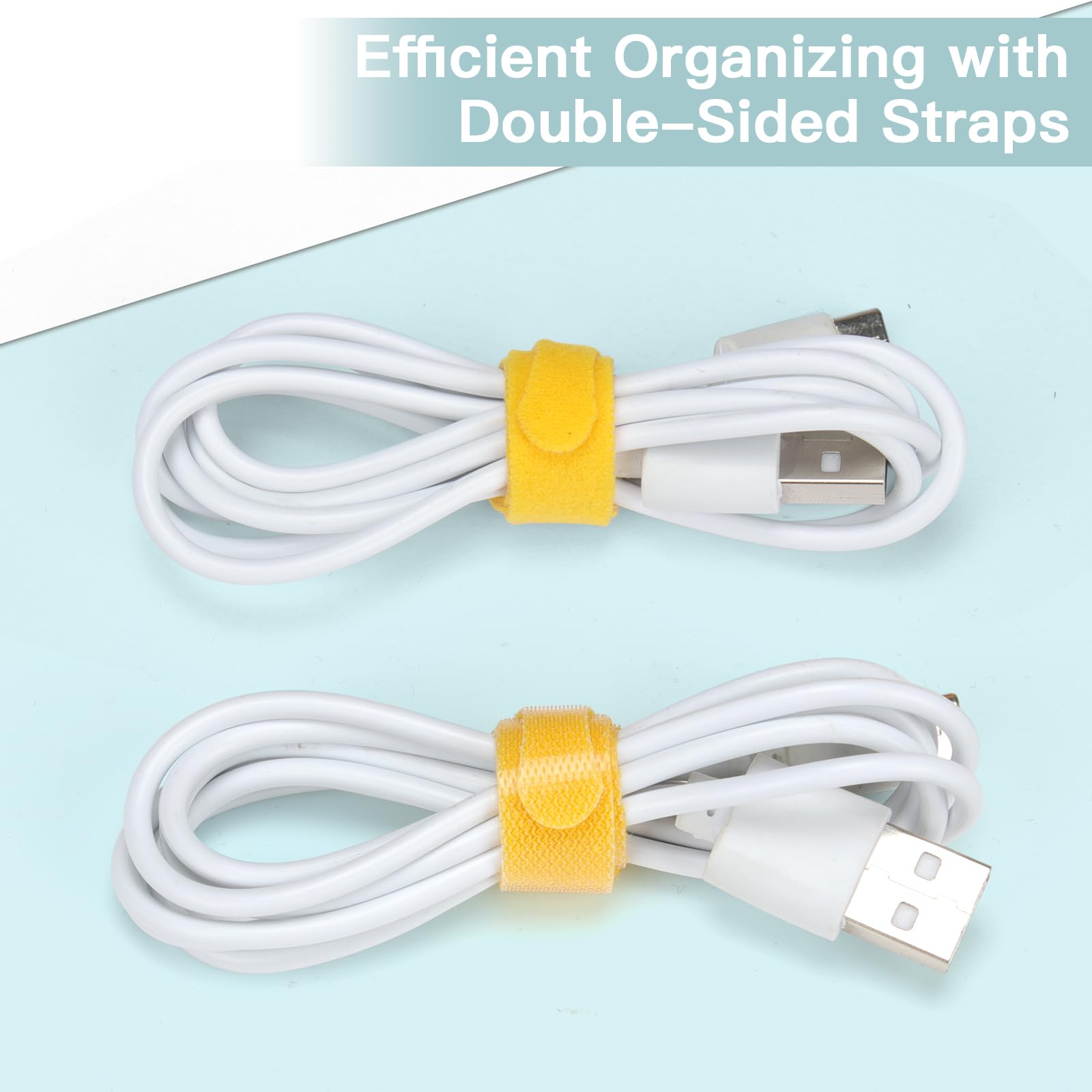 120 Stück Wiederverwendbare Nylon Kabelbinder mit Klettverschluss in 6 Farben-Zivacate