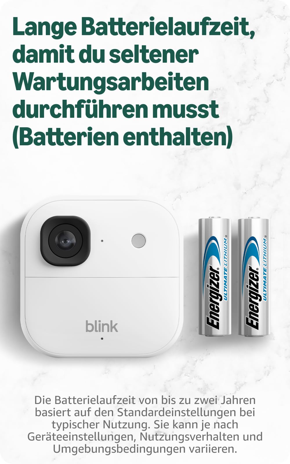 Blink Outdoor 2K+ Kameras mit Blink Mini 2K+ Innenkamera (neueste Generation), Weiß, inkl. Sync Module Core