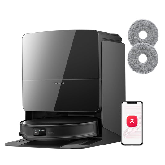 roborock Saros 10R Set Saugroboter mit Wischfunktion&angebbarem Wischmopp, 22.000 Pa HyperForce Saugkraft, 7,98cm Ultra-Slim Design, StarSight System 2.0, Zero-Tangle System (Mit 2 Wischmopps)