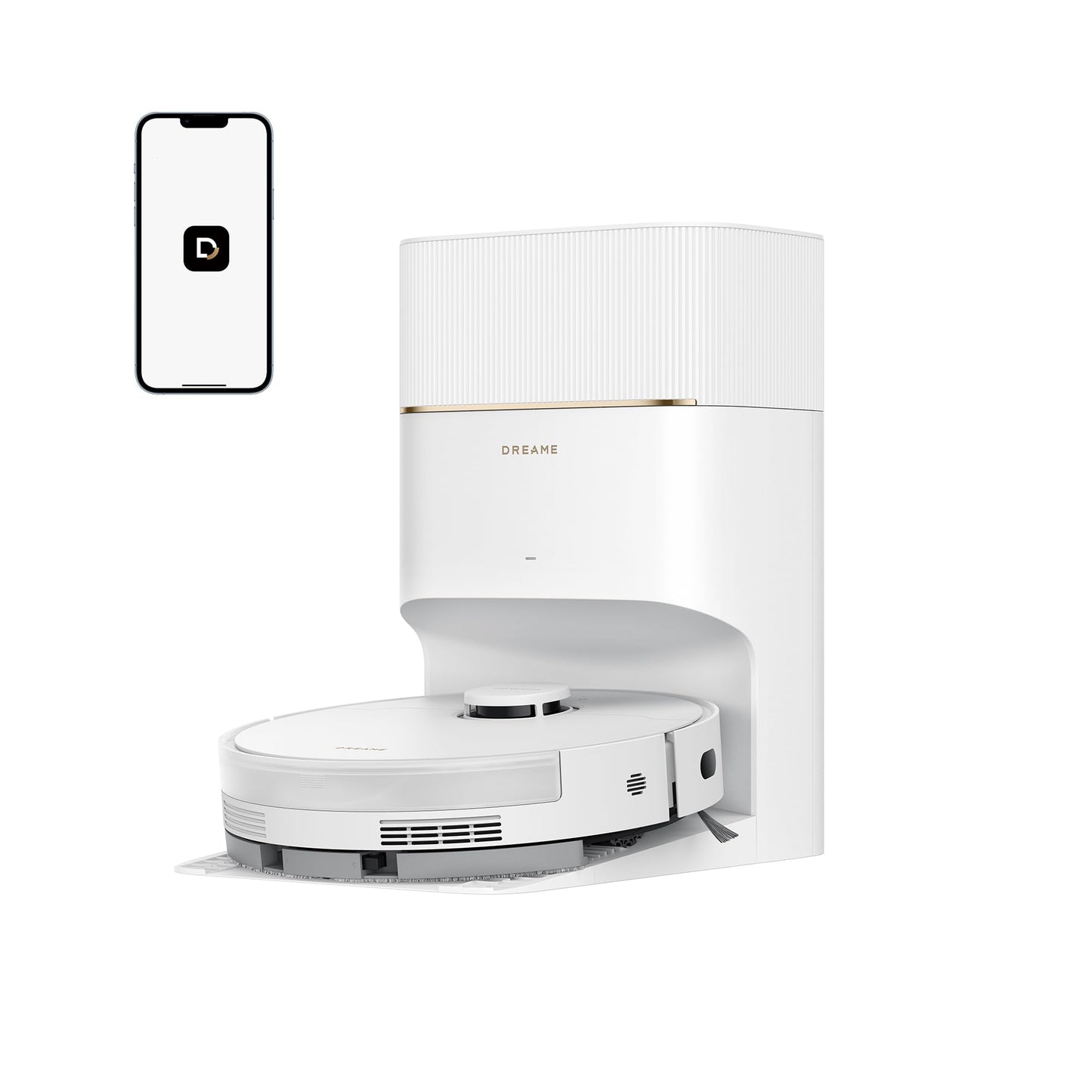 dreame D20 Pro Plus Saugroboter, 13.000 Pa Saugkraft, DuoBrush für Tierhaare, Eckenrein, Selbstentl, Hindernisverm. m. LDS-Navigation & Laser, saugt und wischt, Hartböden & Teppiche, 5.200 mAh Akku