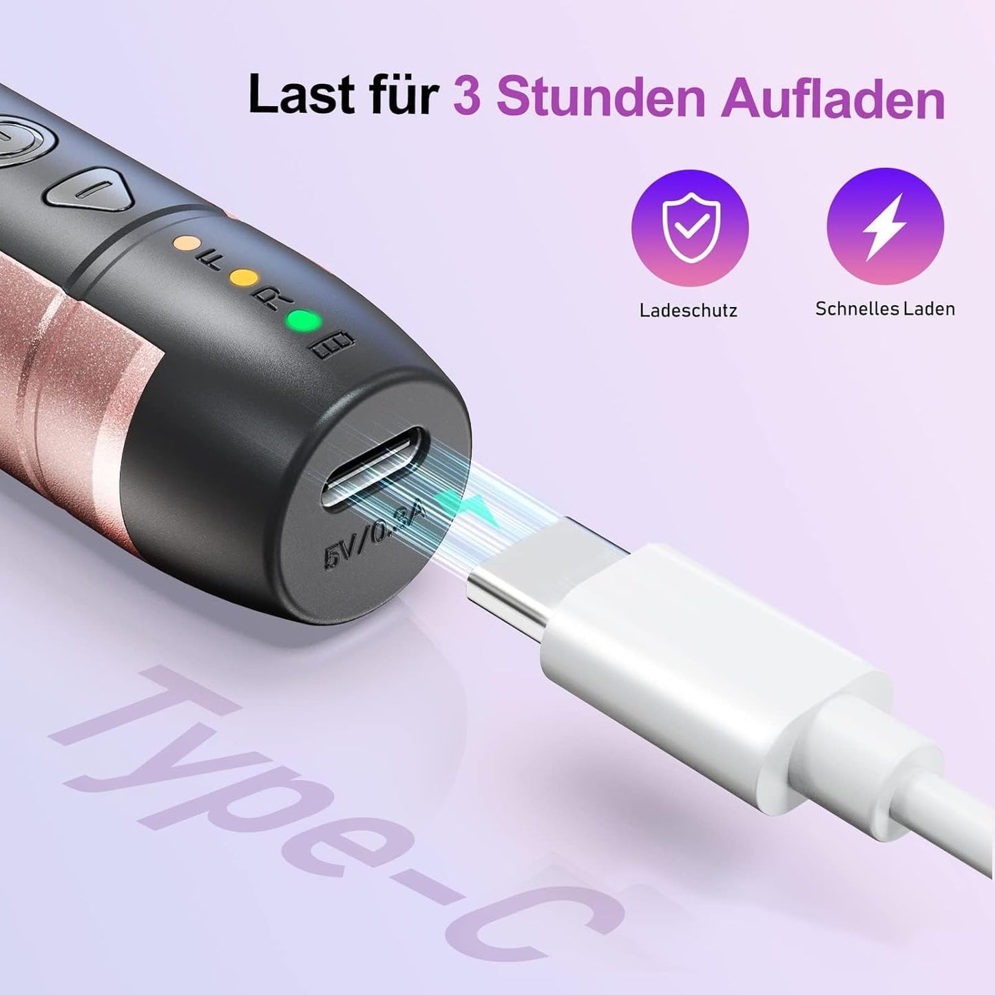COSLUS C20 Kabellos Tragbar Nagelfräser, 11 in 1 Profi Maniküre und Pediküreset, Nagelfeile für Gelnägel und Acrylnägel, Nagelformen, Entfernen von Hornhaut