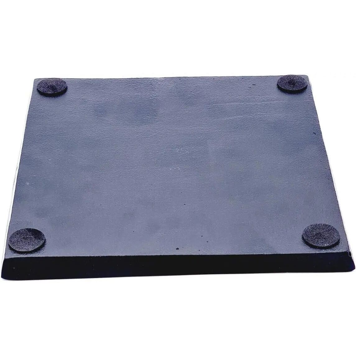 Eleganter Dekoteller aus schwarzem Aluminium 25x25 cm