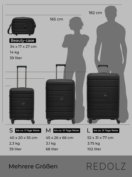 Stabiles Hartschalen Beauty Case mit Aufsteckfunktion für Reisen