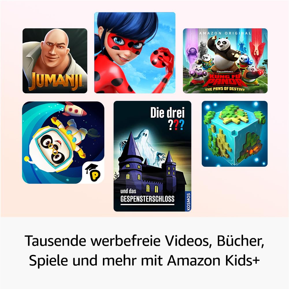 Fire HD 10 Kids Pro-Tablet (Neueste Generation), für Kinder ab dem Grundschulalter | 10-Zoll-Display, lange Akkulaufzeit, Kindersicherung und dünne Hülle | Version 2023, 32 GB, Happy-Day-Design