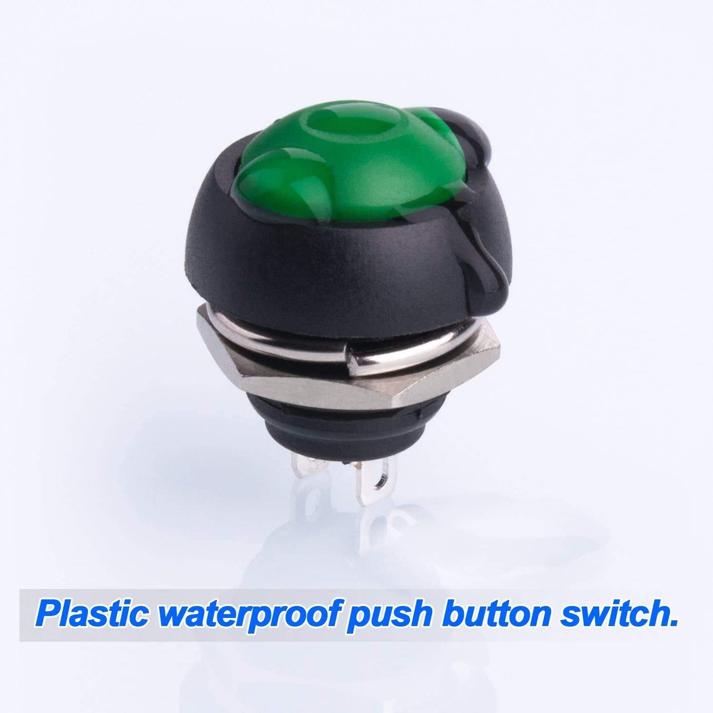 Mini Druckknopf 12mm Rot Wasserdicht SPST Momentanschalter 20 Stück