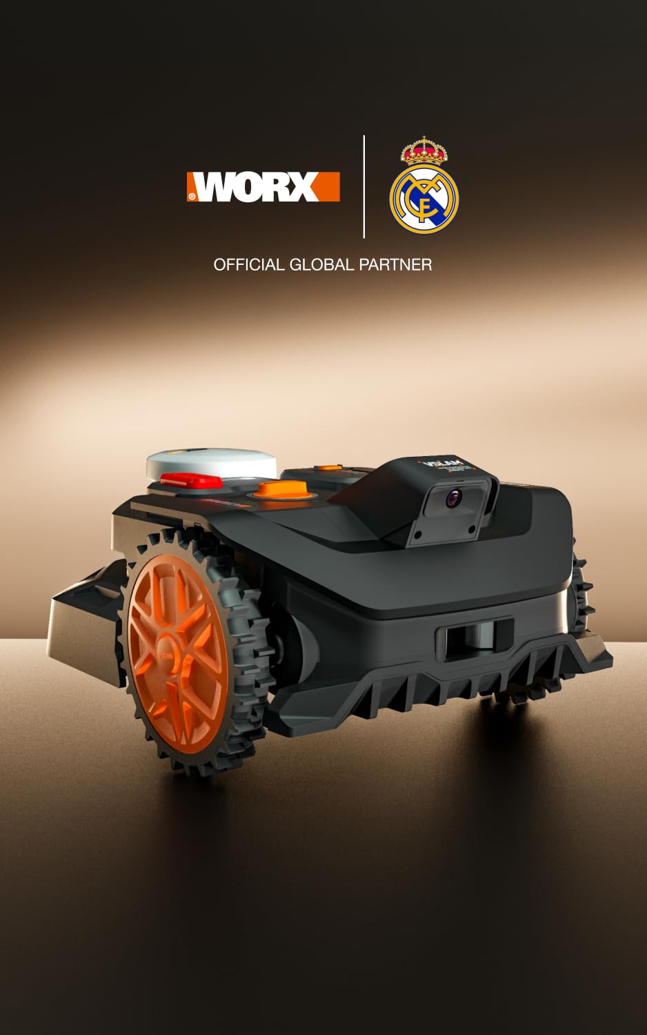 WORX Landroid Vision Cloud WR304E 2WD Mähroboter ohne Begrenzungskabel für 400 m² (KI-Hinderniserkennung, VSLAM+ RTK Cloud Navigation, Auto-Mapping, App-Steuerung)