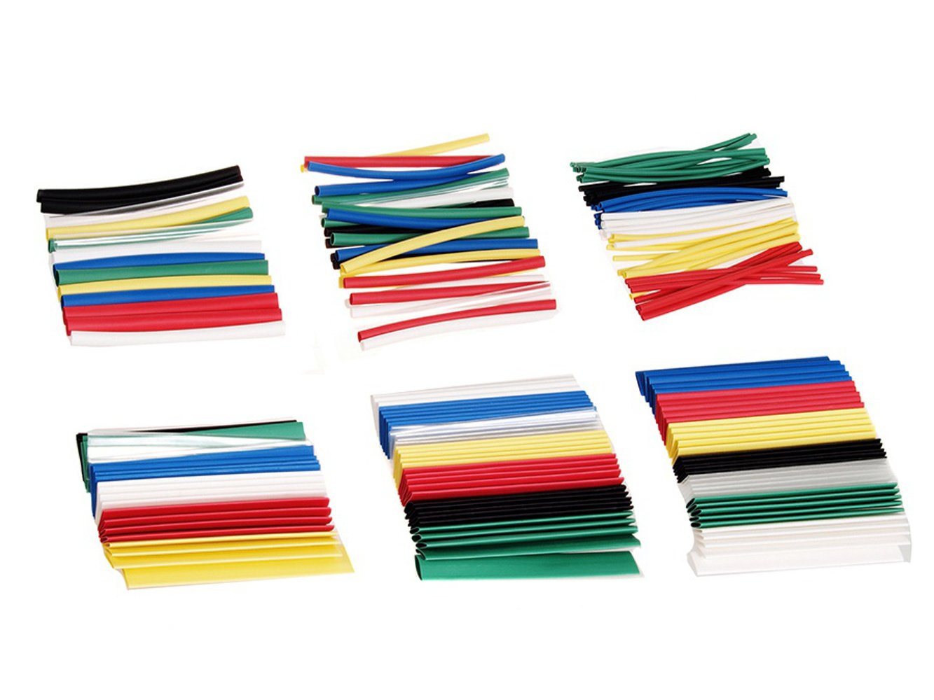 Schrumpfschlauch Sortiment 196 Stück 7 Farben 95mm Länge