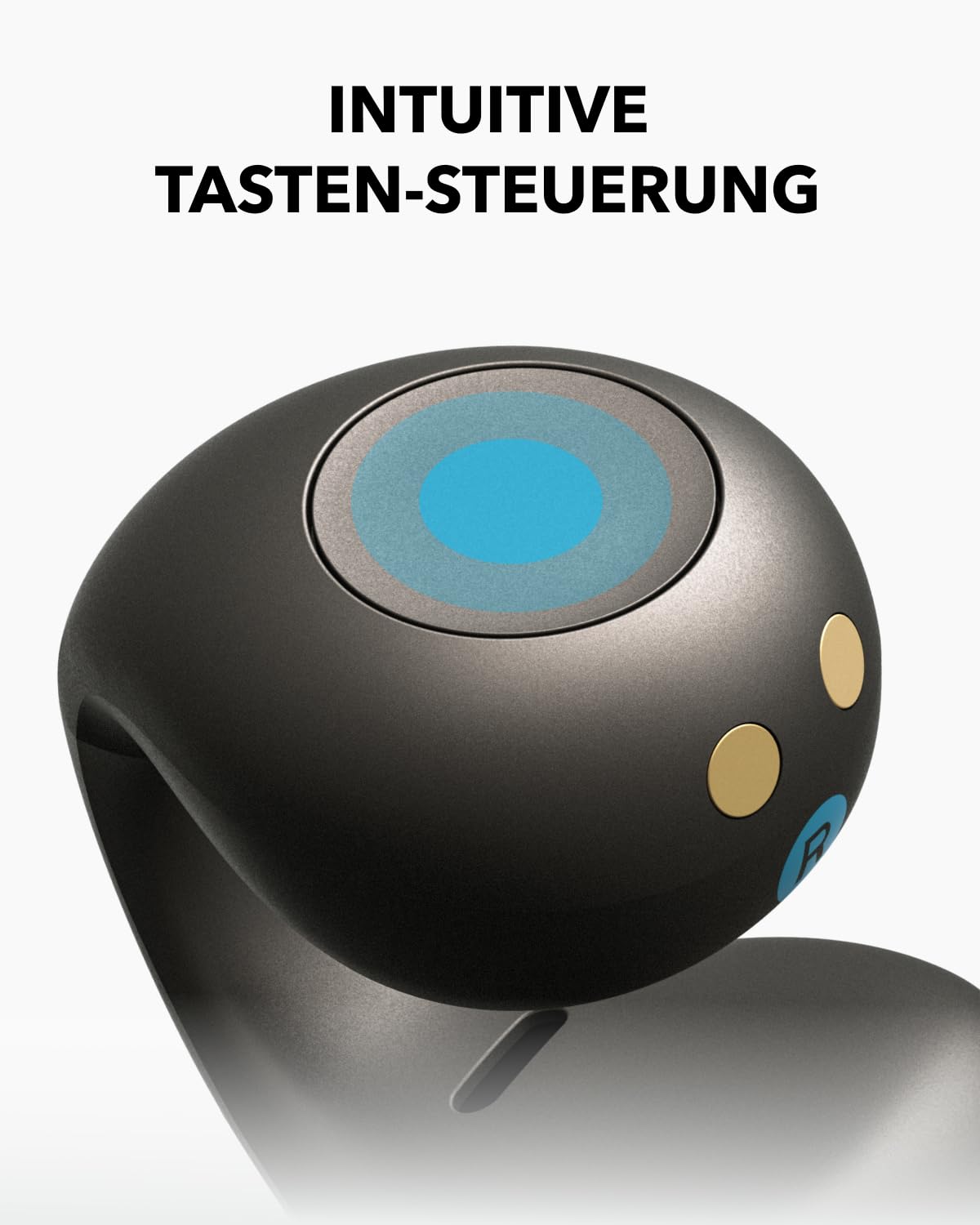soundcore C40i von Anker, Open-Ear Earbuds, Clip-On Kopfhörer, flexibles Gelenk-Design, Tastensteuerung, federleichter Komfort, fester Halt mit ansteckbaren Ohrklammern, große Treiber für klaren Klang