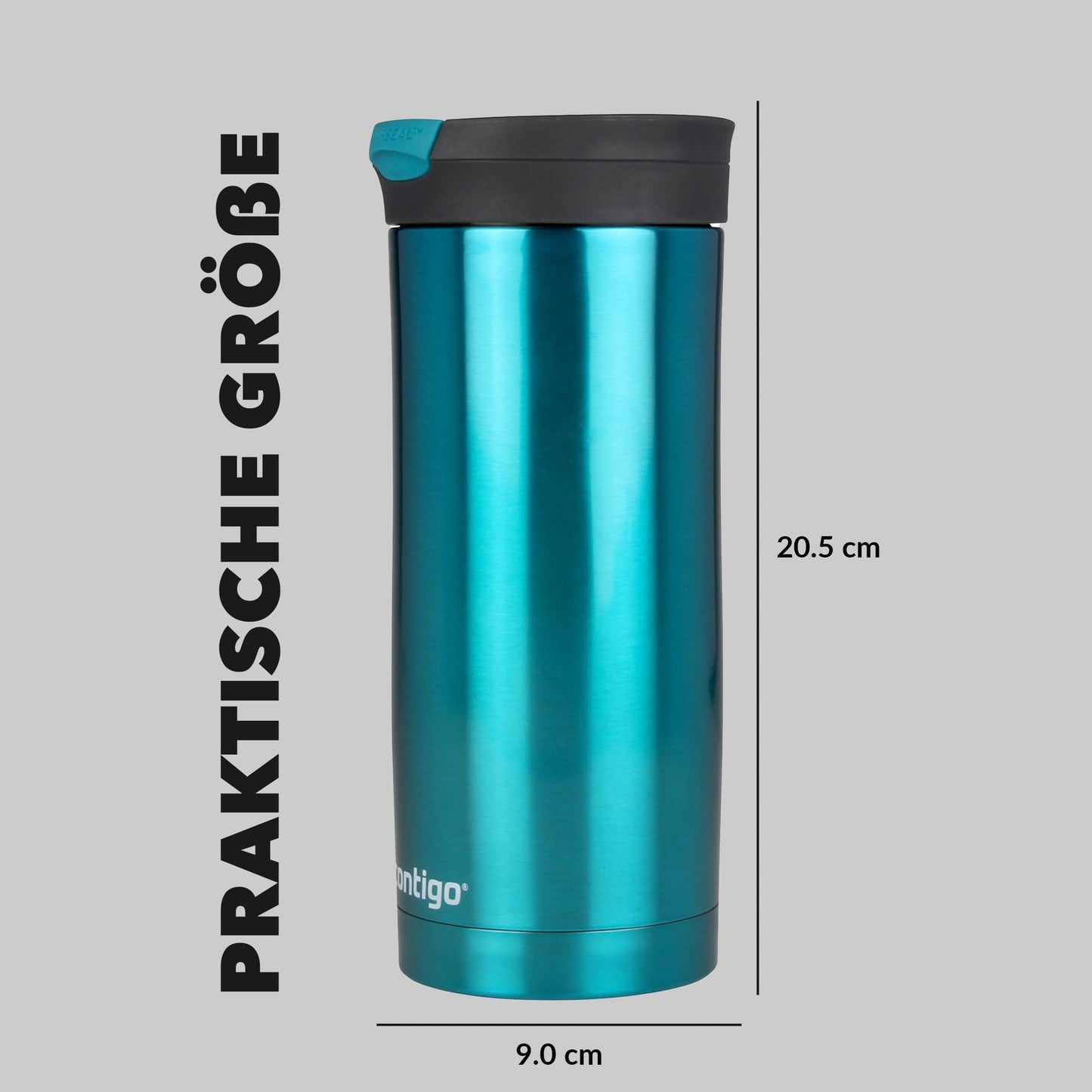 Thermobecher Huron Snapseal Edelstahl Isolierbecher 470 ml auslaufsicher BPA frei-Contigo