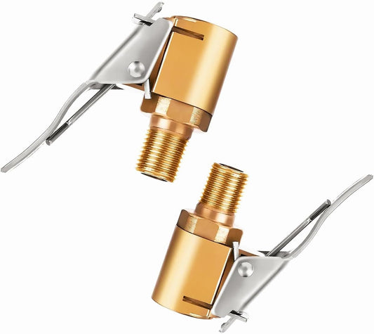 Zwei Stück 8mm Autoventil Hebelstecker Messing Luftpumpe Adapter