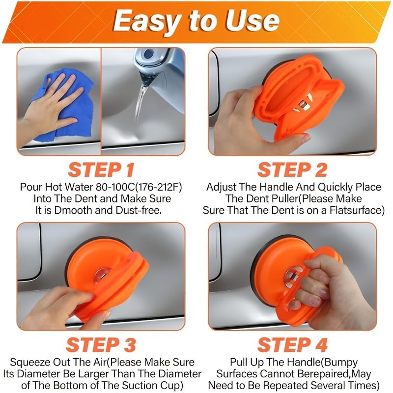 3er Set Auto Dellen Reparatur Saugnapf Starker Vakuum Beulenziehe
