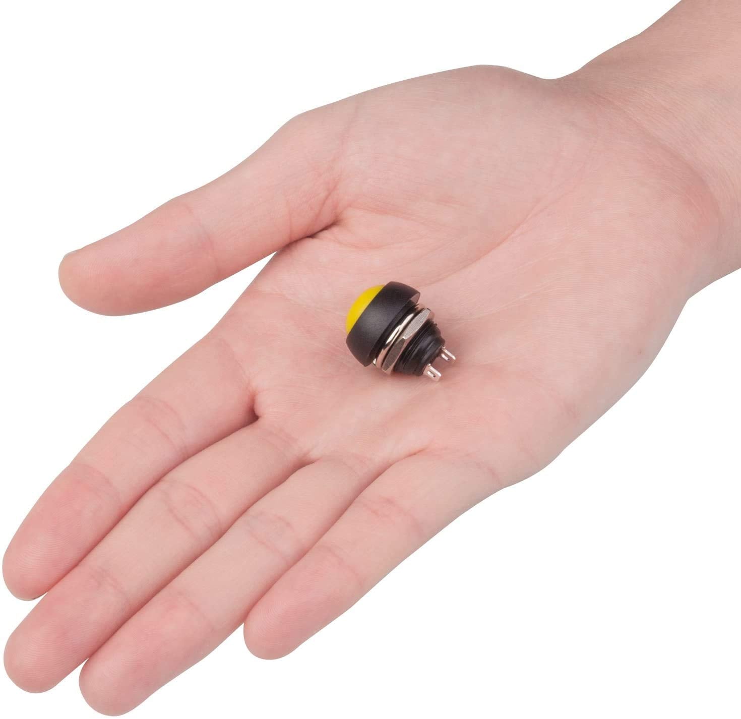 20 Stück Mini Druckknopf 12mm Rot Wasserdicht Momentan Drucktaster SPST-RUNCCI-YUN